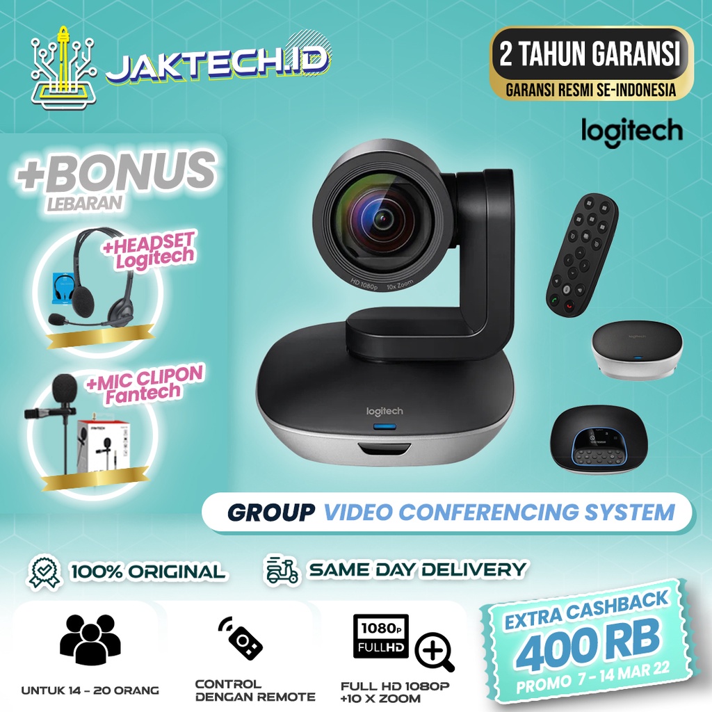 Logitech GROUP Video Conference Cam System Webcam GARANSI RESMI