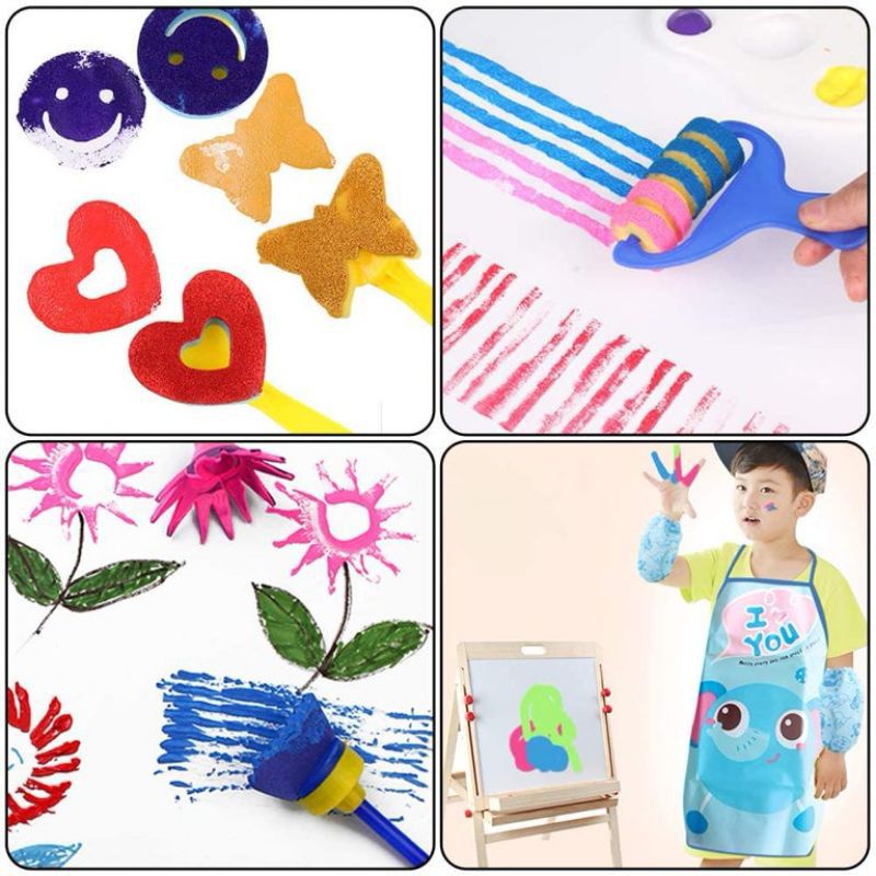 

32 pcs painting kits set / painting gift box set / sponge brush set / kado peralatan melukis