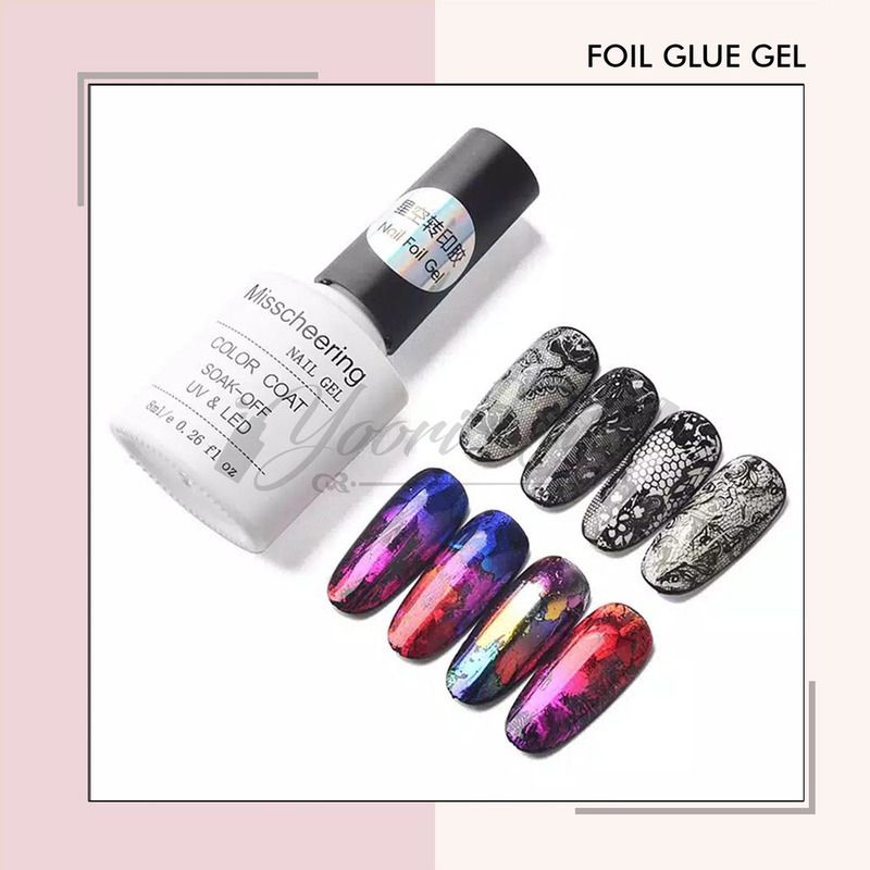 Foil Glue Gel polish transfer foil lem nail art glue foil sticker