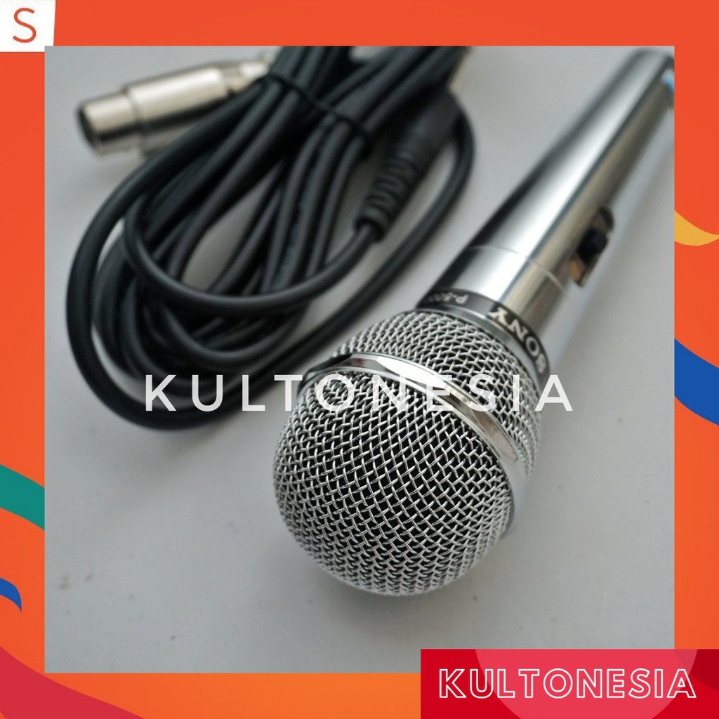 Sony P-5000 Microphone Vocal Profesional Cable Mic Kabel Suara Mantap