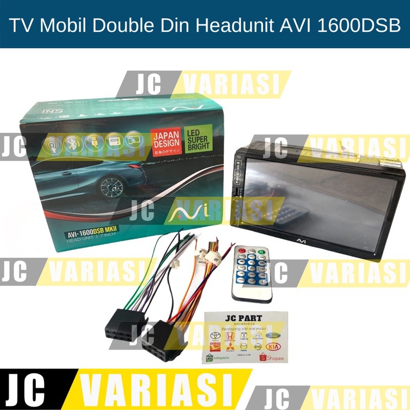 TV Mobil Double Din Headunit Mirrorlink AVI 1600DSB
