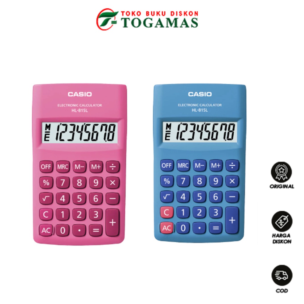 

SIAP KIRIM !! KALKULATOR CALCULATOR HL-815L CASIO BLUE AND PINK
