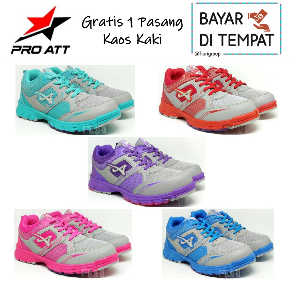 FIURI - Pro ATT Original - LG 458 Pink 37-40 - Sepatu Sneakers Olahraga Wanita