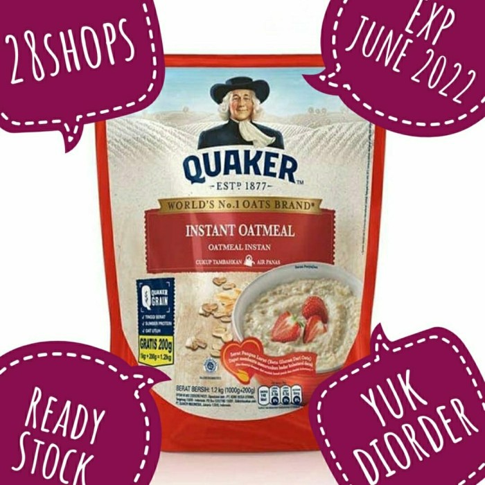 

Unik quaker oatmeal 1200 Terlaris