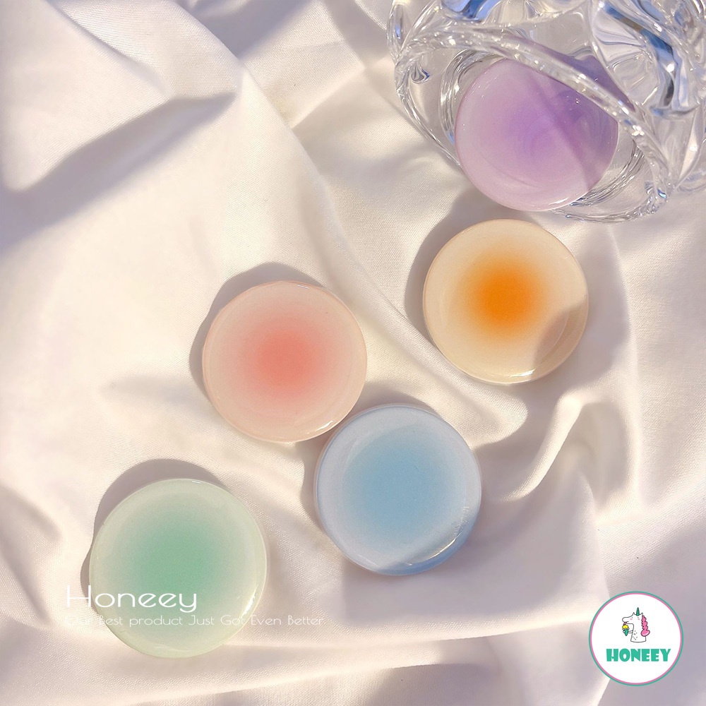 Expanding Phone Stand Holder 3D Glitter Shiny Gradient Silicone Phone Stand Holder Finger Holder Gasbag Fold Bracket Mobile Phone Grips