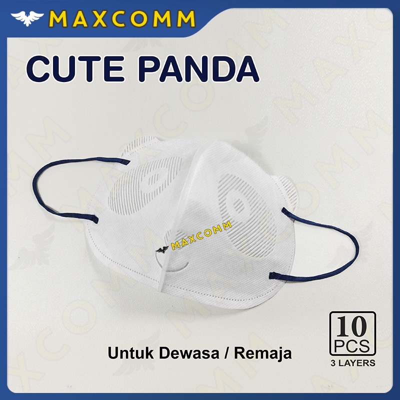 Masker Duckbill Model Panda Untuk Dewasa / Remaja 3 Ply Masker Sekali Pakai Non Medis