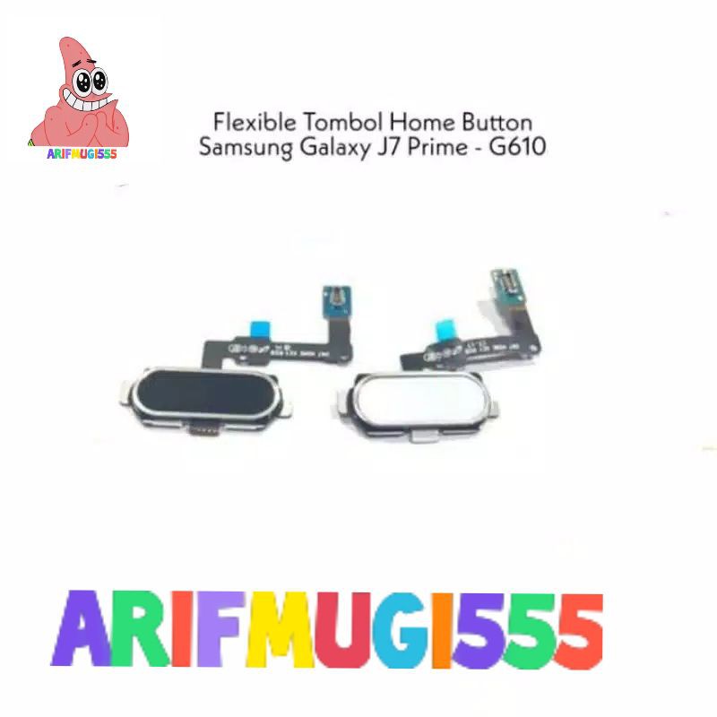 Flexible Fleksibel Fingerprint Tombol Tengah Home Samsung Galaxy J7 prime G610/ Tombol Rubber Button
