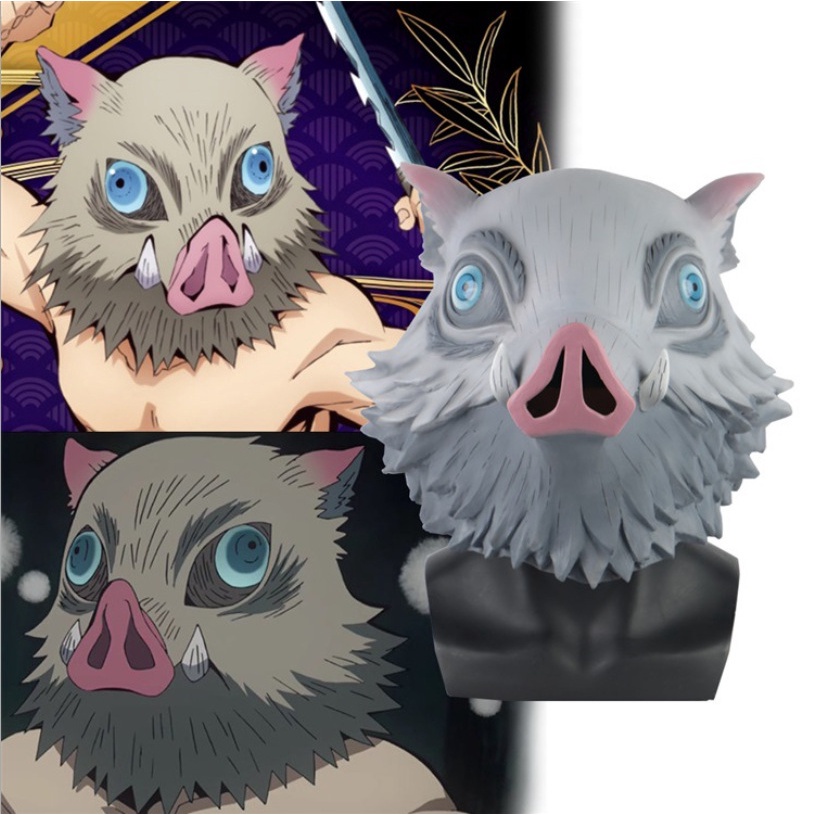 TOL-52 topeng kimetsu no yaiba inosuke pig mask latex karet  demon slayer