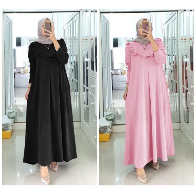 Zola Maxy - Gamis Babyterry Import LD105+ / Kantong Samping / R.26 - 277-6121