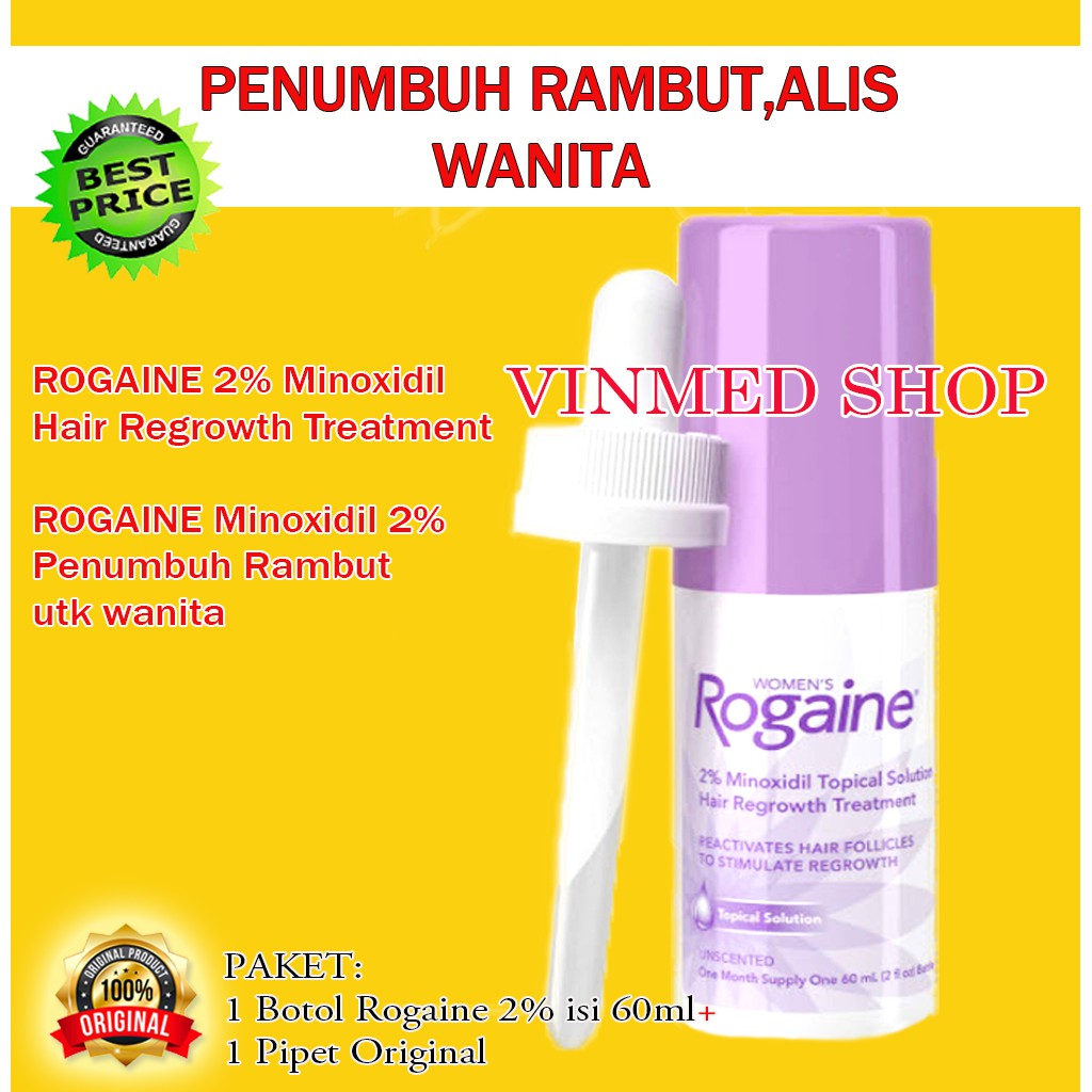 Rogaine Liquid Women 2% Minoxidil khusus Wanita