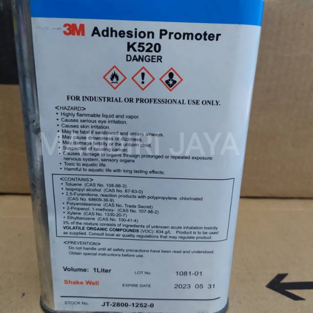 

3M Adhesion promotor K500 cairan Lem perkekat double tape/ lem 1can 1 liter