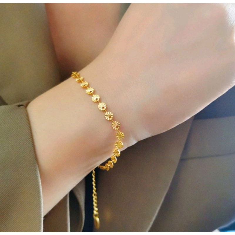 Gelang Wanita Gold Model Terkini Simple