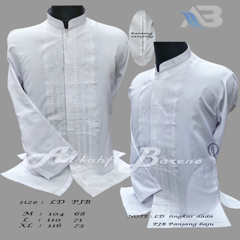 Baju Koko  Pria Dewasa Terbaru Lengan Panjang Al qadr / AB Alkahfi Bareno  COD