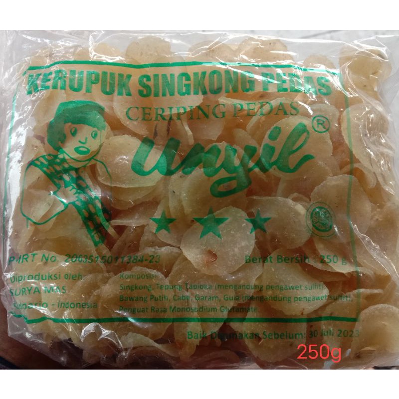 

krupuk singkong pedas 250g