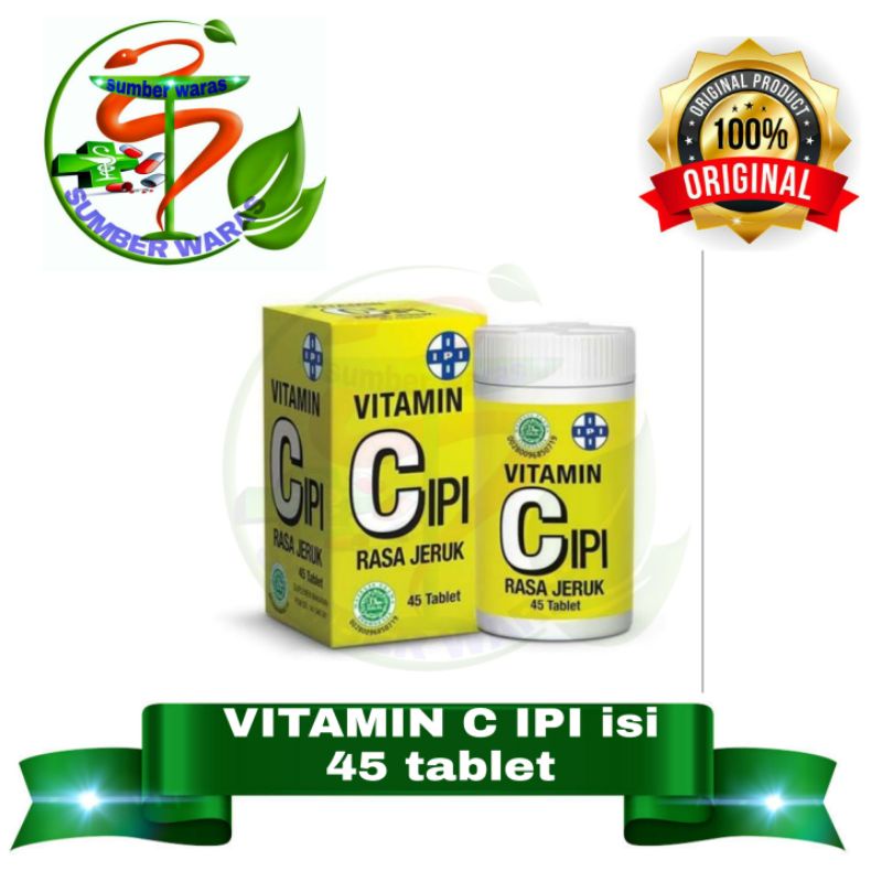 Vitamin c ipi rasa jeruk / vitamin ipi C rasa jeruk isi 45tablet/ vitamin C