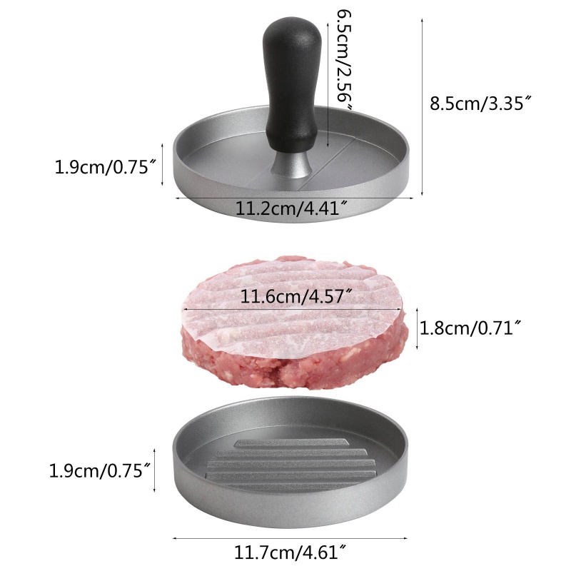 Kiss Set Alat Pembuat Patty Hamburger Profesional