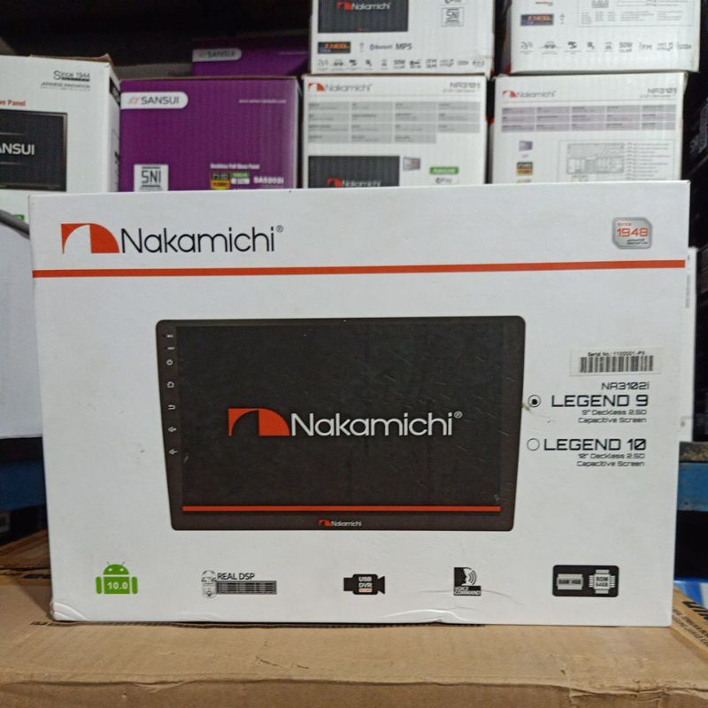 headunit 2din NAKAMICHI LEGEND 9" dan 10" inch 4gb ram 64gb rom