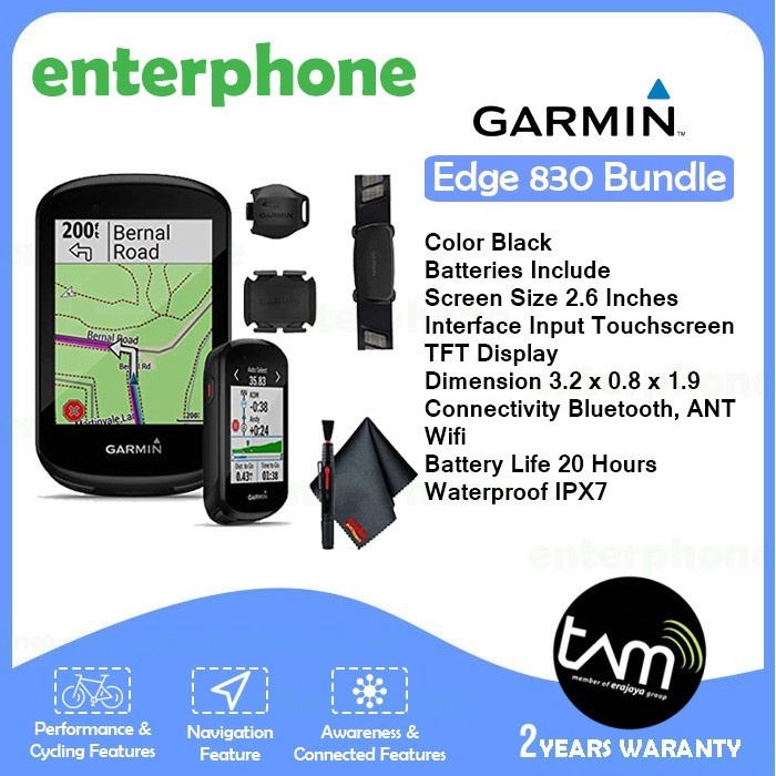 Garmin Edge 830 Bundle Garansi Resmi tAm