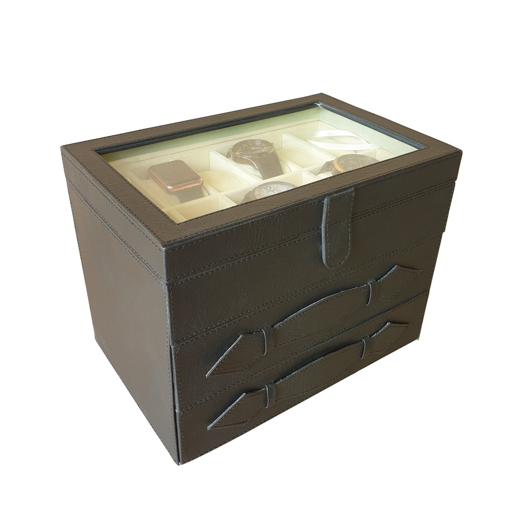 30 SLOT - Kotak Penyimpanan Jam Tangan / PROMO Box Tempat Jam Tangan / Wadah Jam