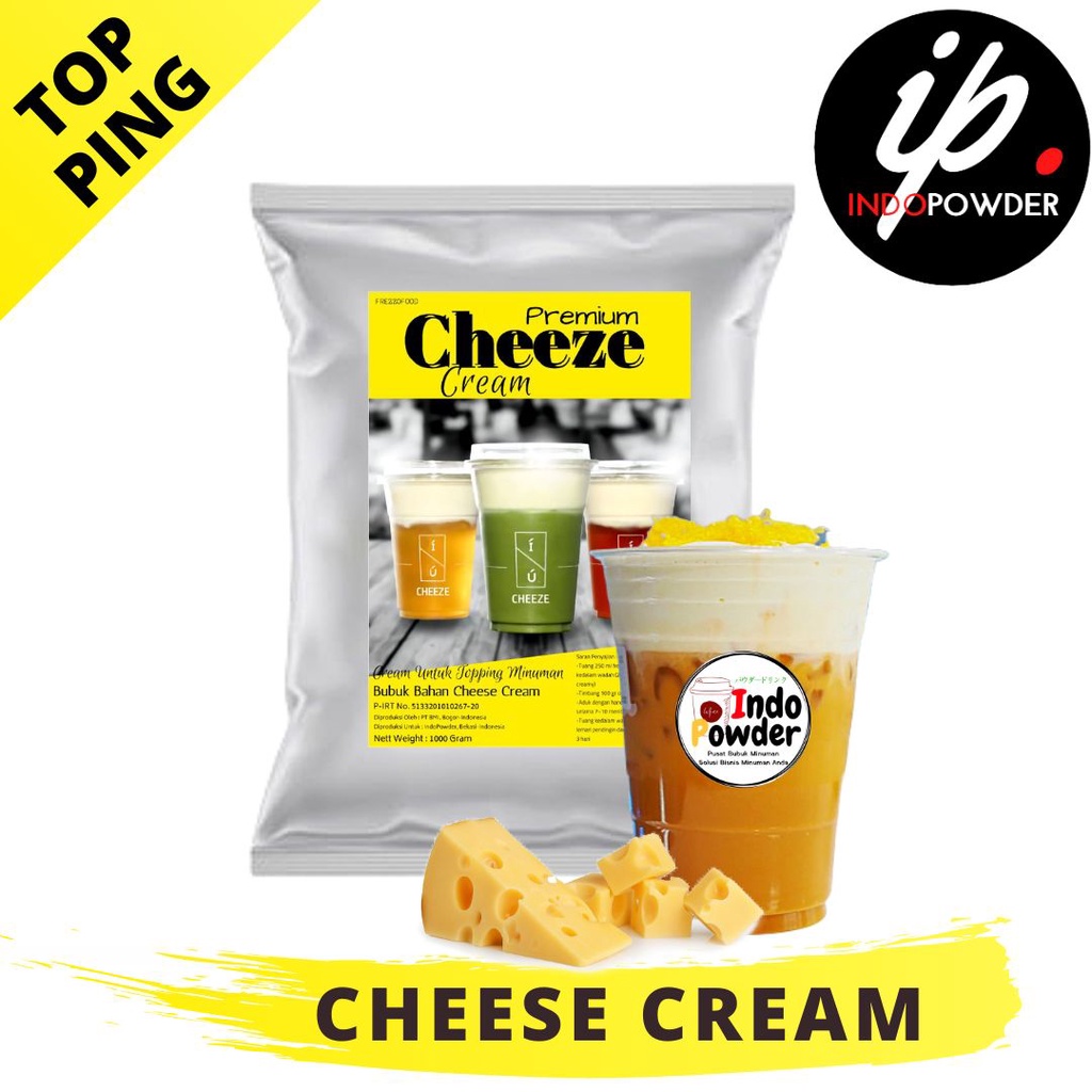

PREMIUM Topping Cheese Tea Cream 1Kg - Cream Cheese Powder - Bubuk CREAM CHEESE - Bubuk CHEESE KRIM