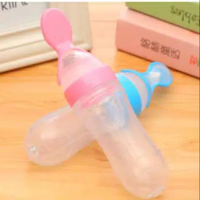 Sendok Makan Bayi Mpasi Botol Silikon / baby spoon dispenser