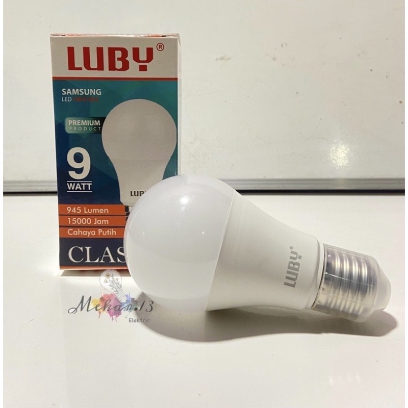Lampu LED LUBY Classic Cahaya Putih 9 Watt