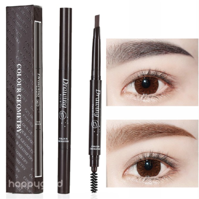 LAMEILA 7 Geometry Colors Double Heads Eyebrow Pencil Lasting Eyebrow Pen (Waterproof) LA005