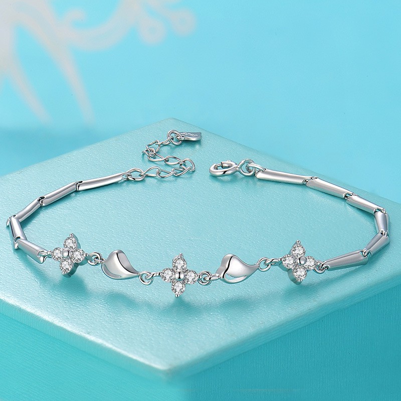 Gelang Perak Asli / Bracelet S925 / Sterling Silver /Wanita Korea Unik bracelet / Charm Gelang pria & Wanita / Gelang Couple / Gelang TitaniumA6-D
