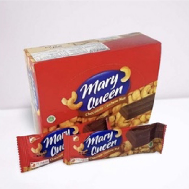 

Cokelat mary Queen ( 24pcs x 10gr) snack chocolate cashew nut cemilan murah dan enak