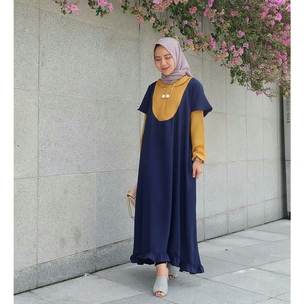 FIANDRA DRESS - DRESS KEKINIAN - DRES JUMBO - DRESS MUSLIM