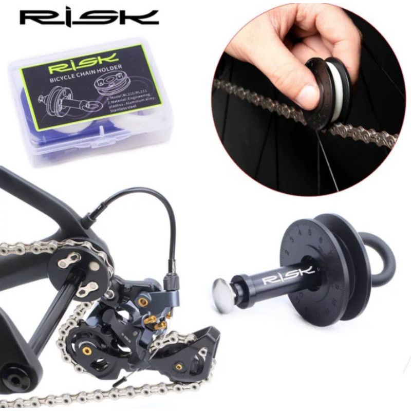 Risk Bicycle Chain Holder Dudukan Rantai Sepeda disaat Loading Bisa TA dan QR