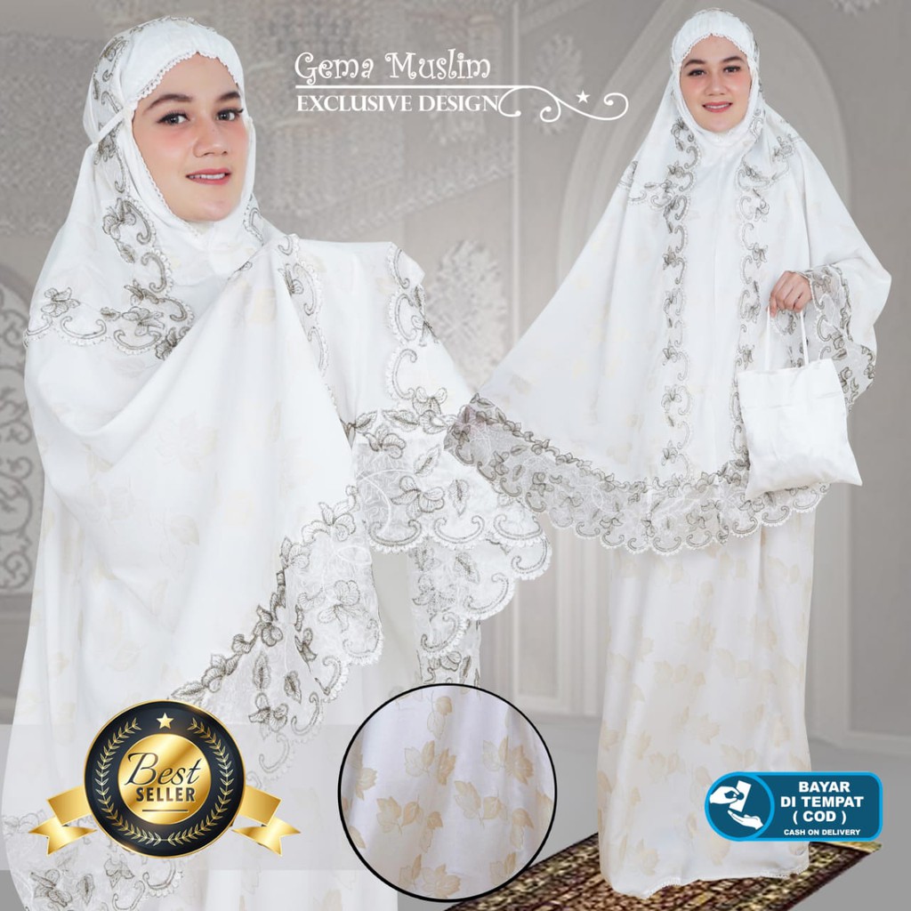 mukena bordir katun foil terbaru