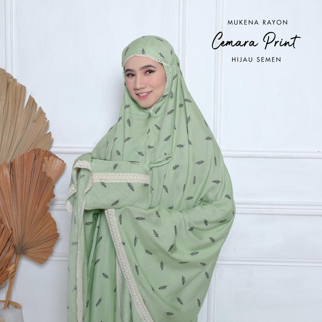  MUKENA  DEWASA RAYON CEMARA RENDA  PRINT Shopee Indonesia