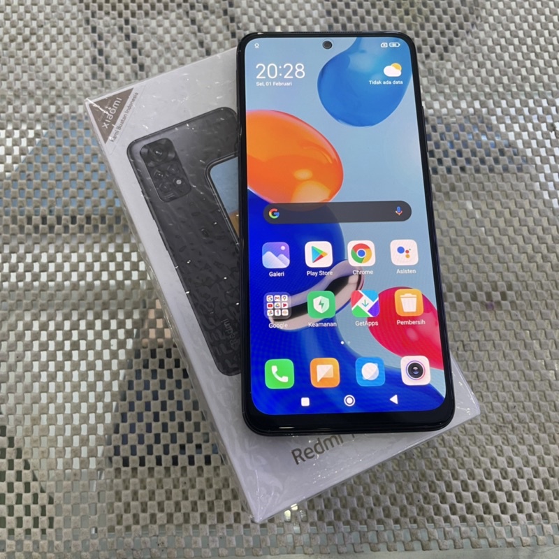 xiaomi redmi note 11 ram 4gb internal 128gb second bekas pakai fullset original mulus