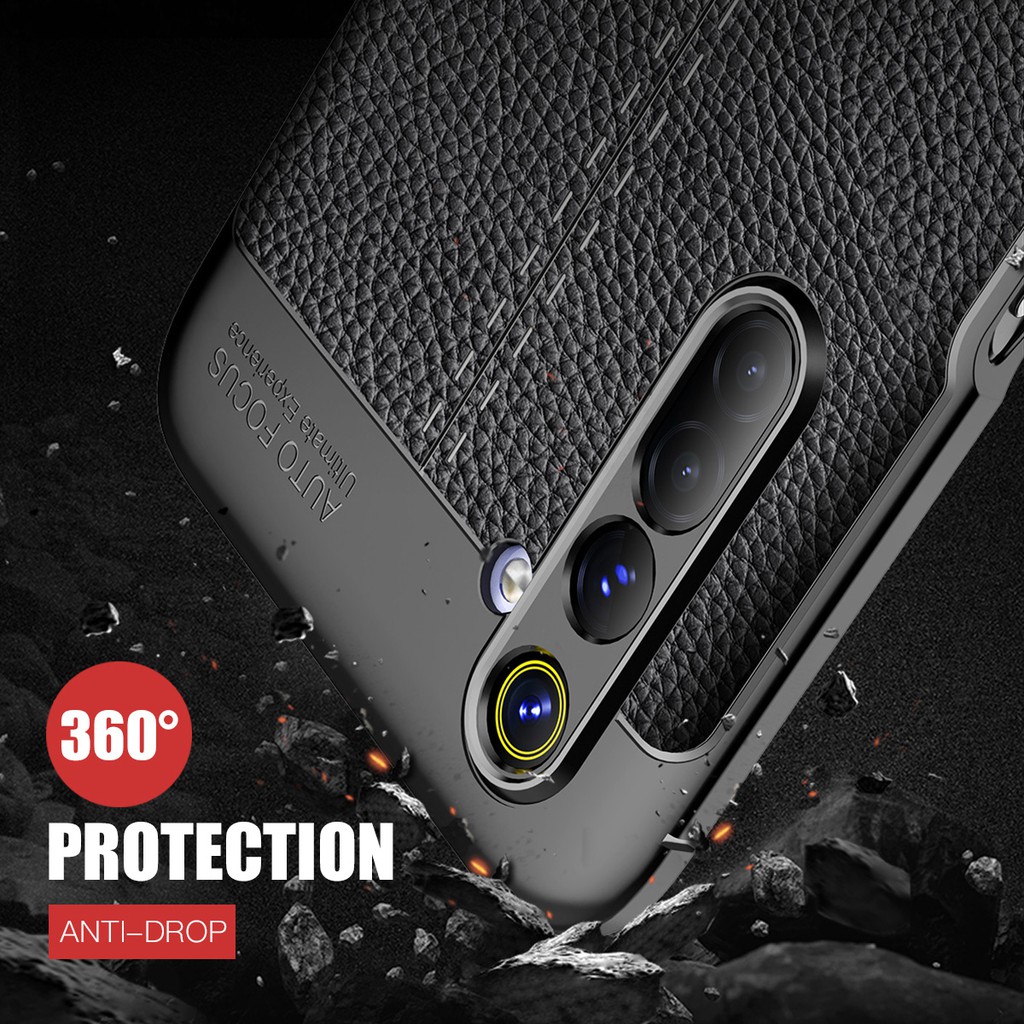 Case Realme 6 Pro Ultra Slim Autofocus Leather Premium Softcase + Tempered Glass Pelindung Layar