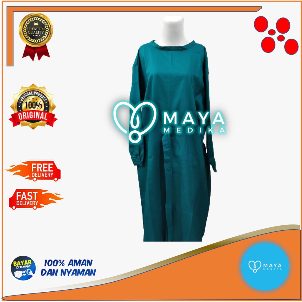 Jas Operator Hijau Botol All Size