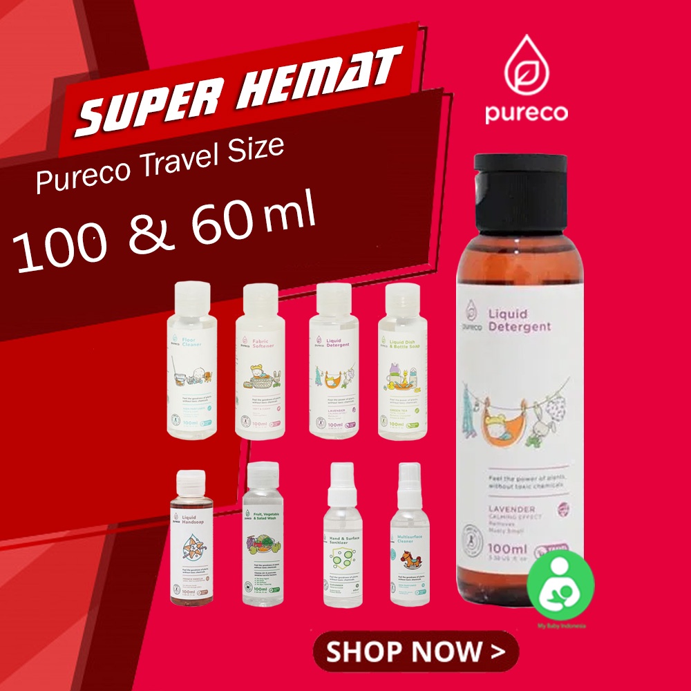 Pureco - Liquid Travel Size / Tester Size 100ml - Pembersih Antiseptic