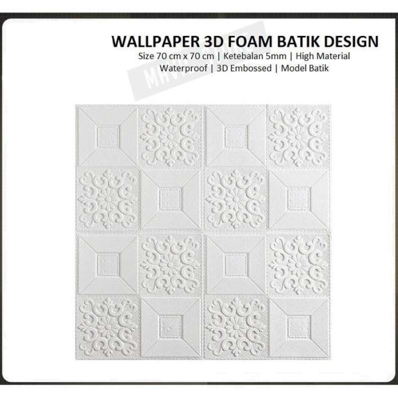 TERBARU SHENAR WALLPAPER FOAM BUSA | WALLPAPER FOAM MOTIF BATA BATIK| STIKER DINDING FOAM BATIK