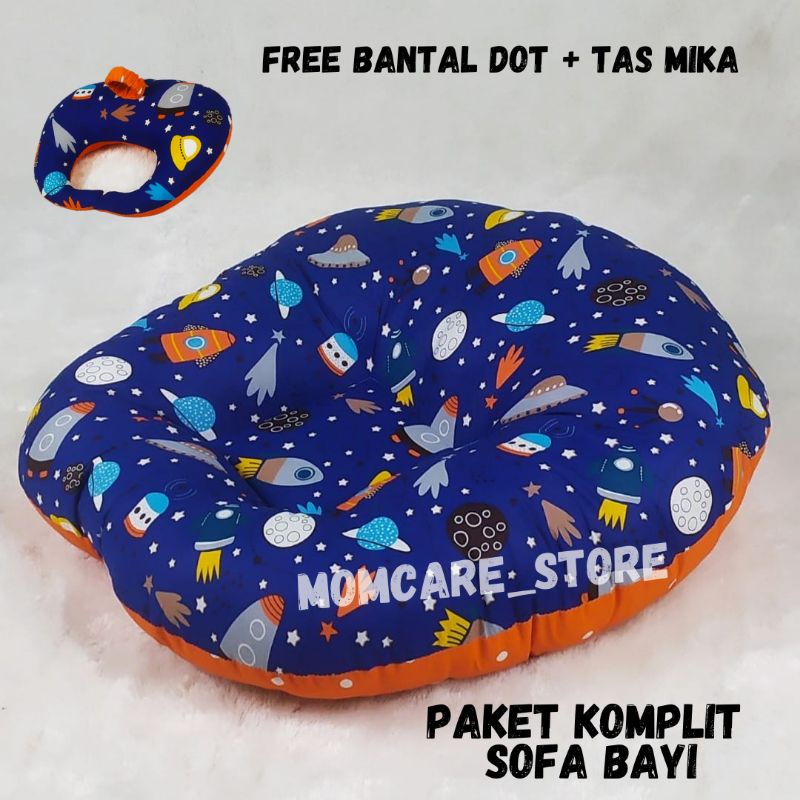 Paket komplit / Sofa bayi + Bantal dot +Tas mika-PAKETKOMPLIT#87