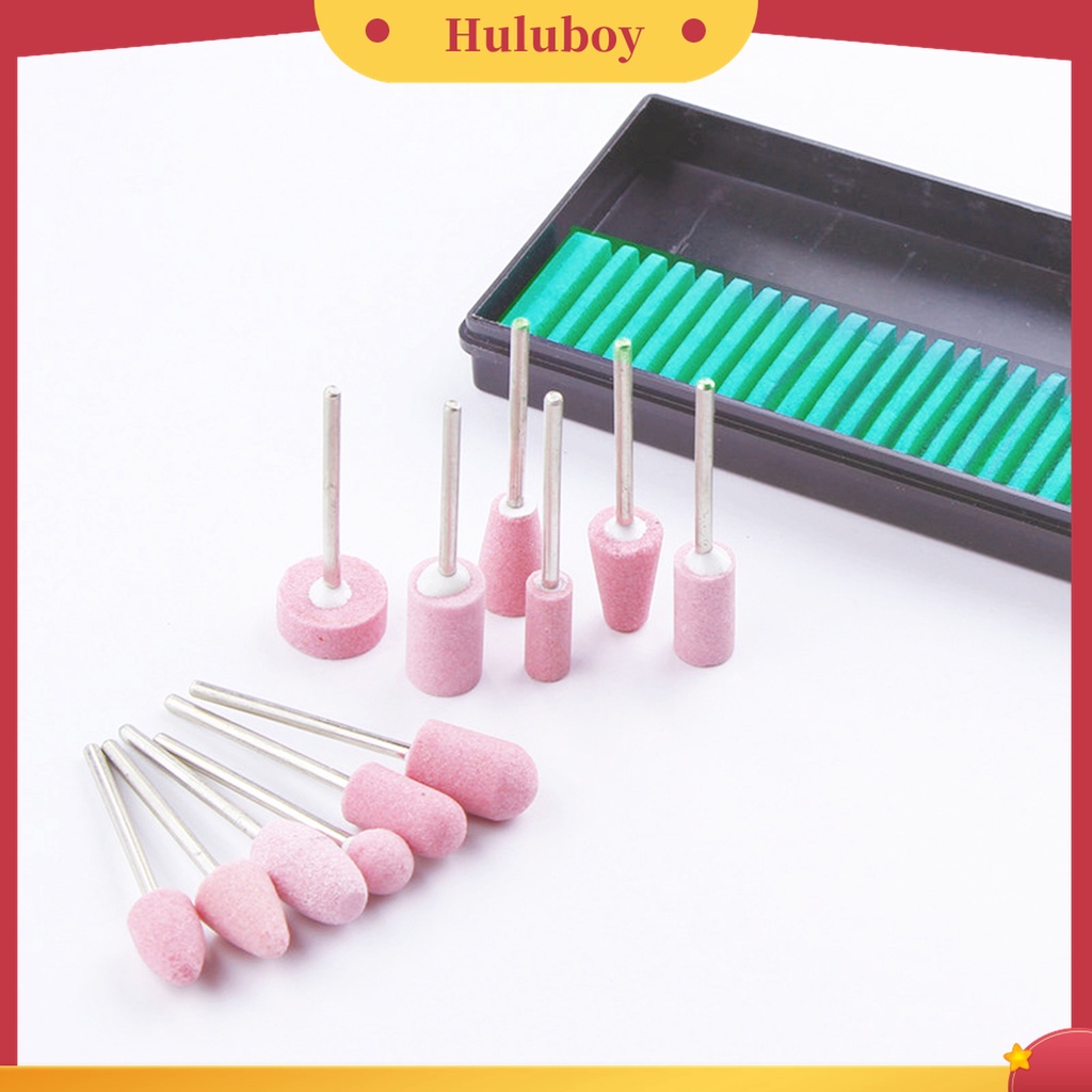 Huluboy Huluboy♡ 12 Pcs / Set Alat Kikir Kuku Bahan Batu Kuarsa Kekuatan Tinggi Untuk Manicure