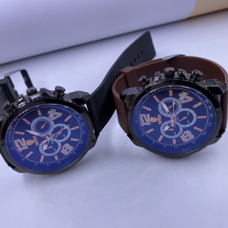 JAM TANGAN PRIA KARET BENETTON/KARET TIPIS