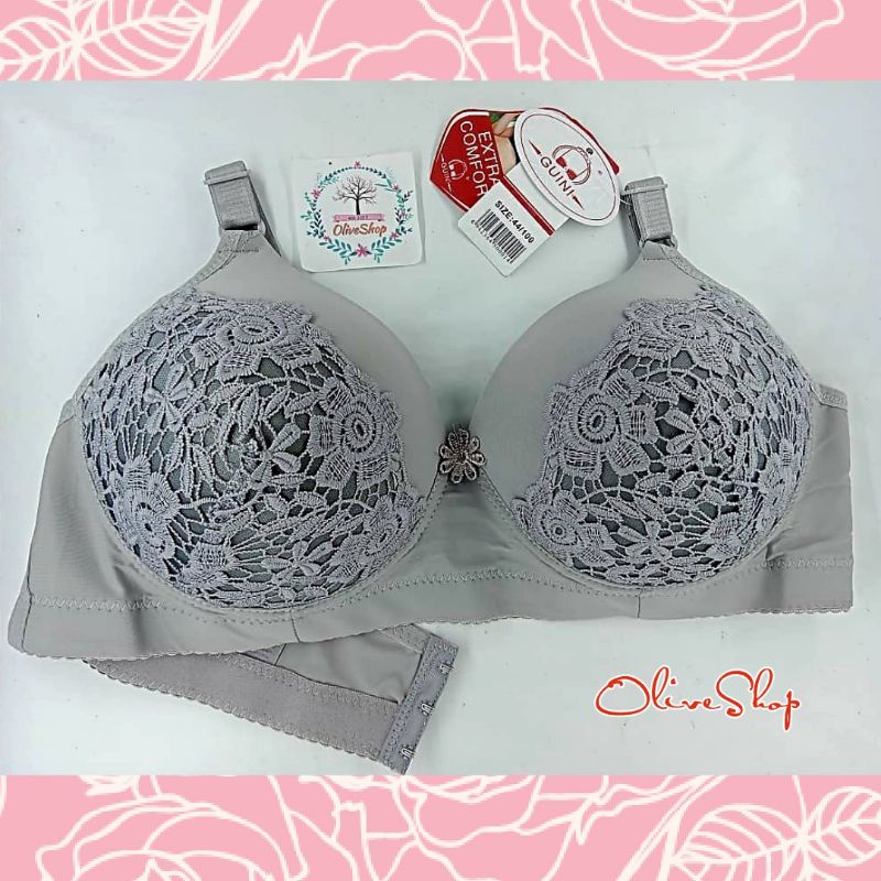 OliveShop ❤ BH Bra Guini Jumbo Cup Besar Ukuran Besar Mewah Motif Kode 87