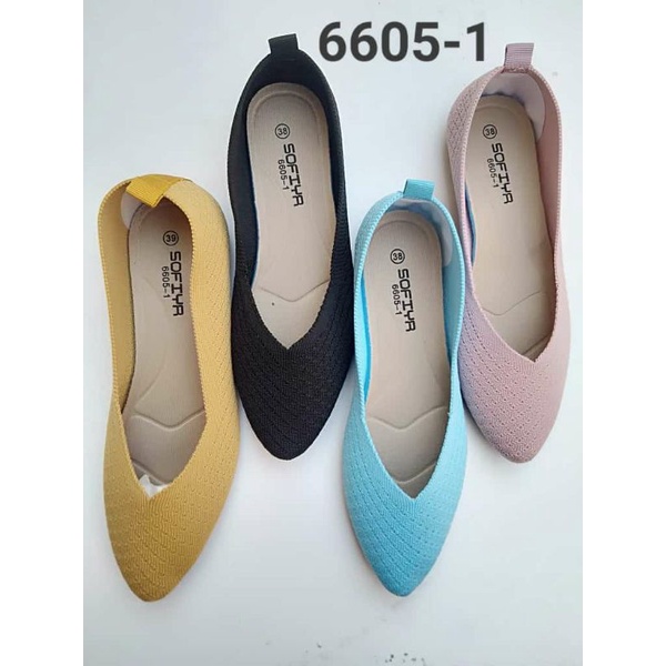 SEPATU FLATSHOES RAJUT 6605-1 / Flatshoes balett / Flatshoes sofiya