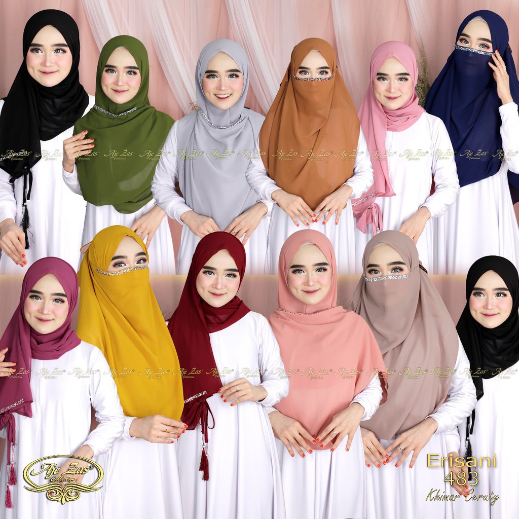 Pashmina Instan Ceruty Pakai Cadar Premium BY AJE JAZ COCOK DIPAKAI PESTA