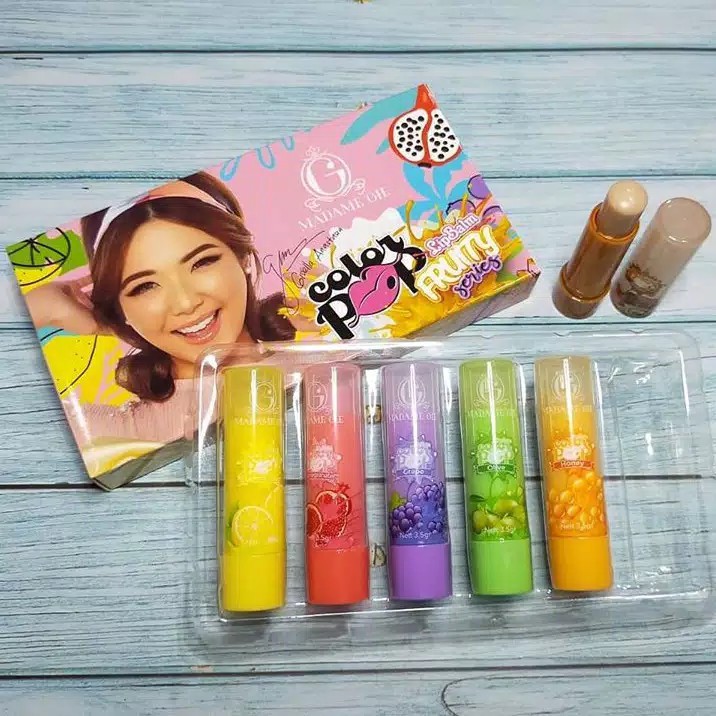 Madame Gie Color Pop Lip Balm Fruity Series-Lipbalm Buah