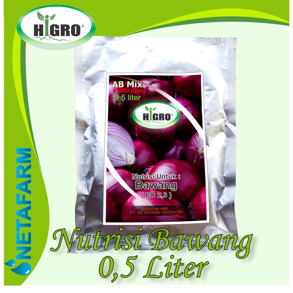 HiGRO - Nutrisi Hidroponik AB Mix Bawang 0,5 liter