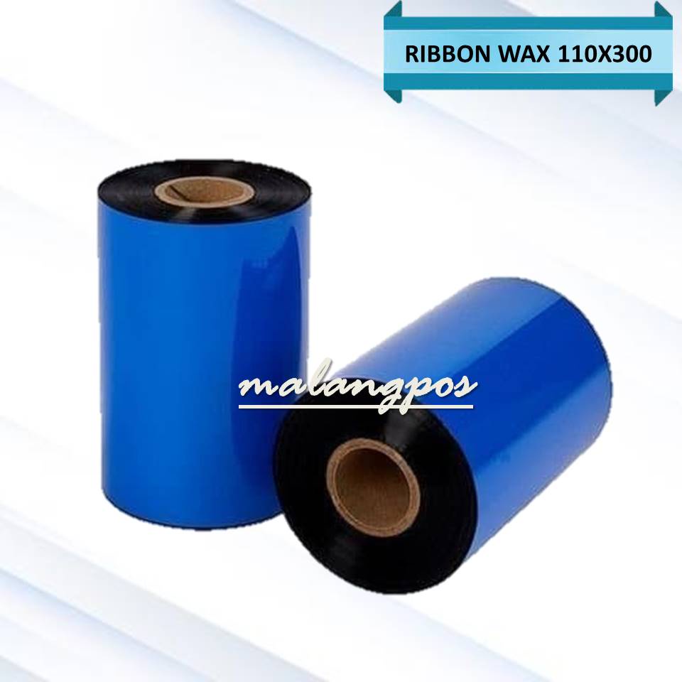 RIBBON PREMIUM WAX 110X300 OUT BARCODE RIBBON PRINTER LABEL POSTEK ARGOX ZEBRA HONEYWELL