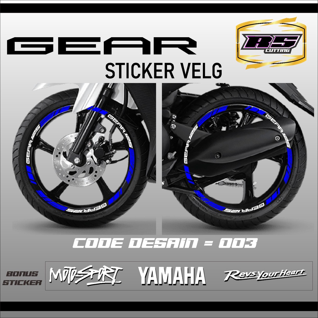 STICKER VELG YAMAHA GEAR 125 List velg Yamaha GEAR 125 - Aksesoris Motor Stiker Lis Velg Yamaha GEAR