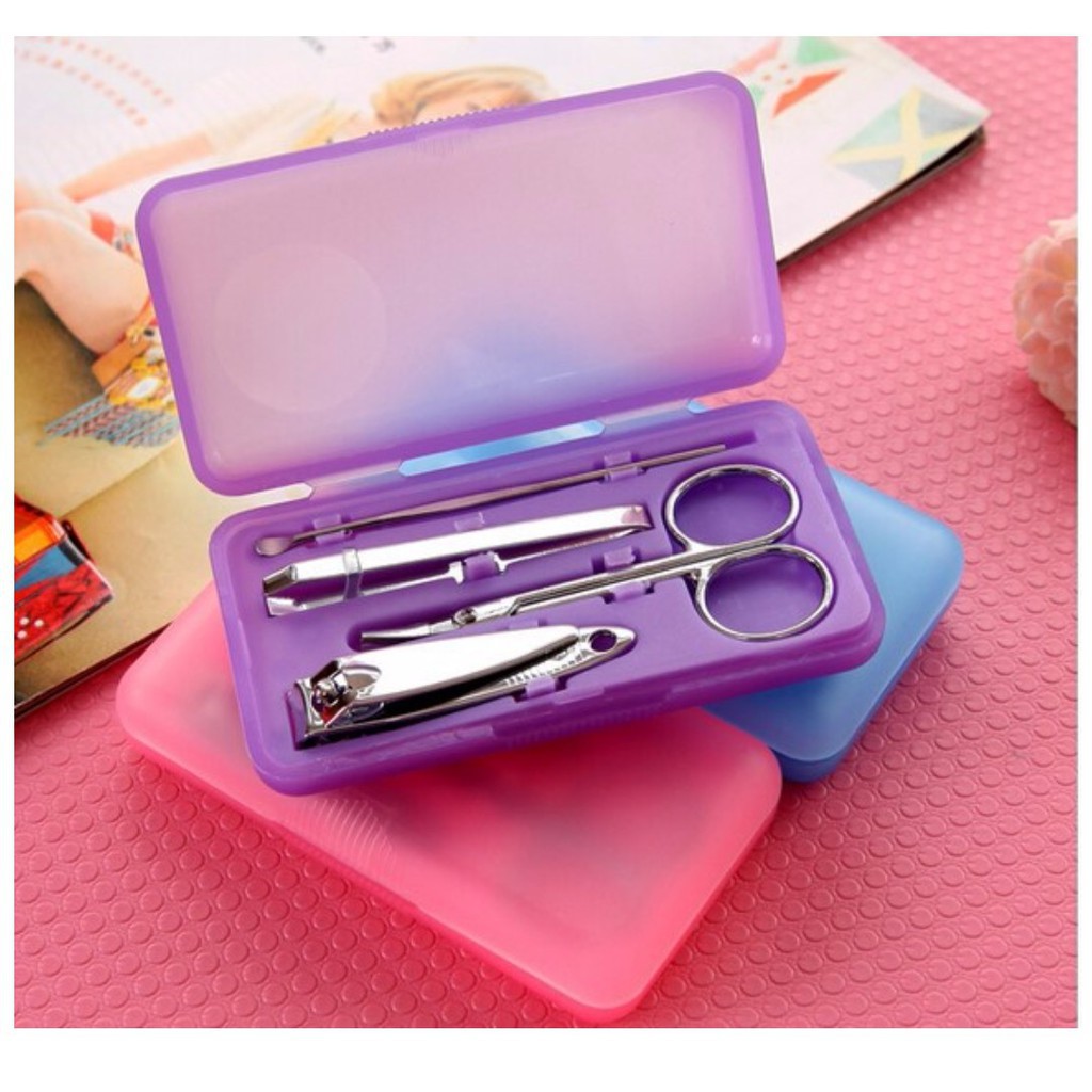 MANICURE PEDICURE SET GUNTING KUKU PINSET GUNTING ALIS ISI 4 SOUVENIR WEDDING 4IN1 VA217