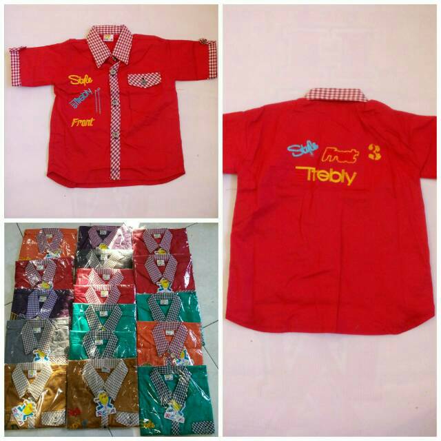 GROSIR & ECER BAJU ANAK WARNA KOMBINASI KOTAK